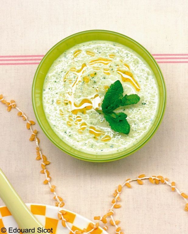 Soupe Froide Courgette Et Menthe Pour 2 Personnes Recettes Elle