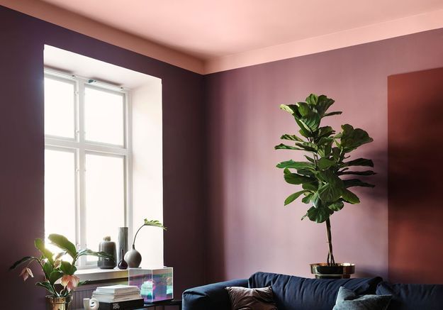 Un Plafond En Couleur Pour Reveiller Une Piece Elle Decoration