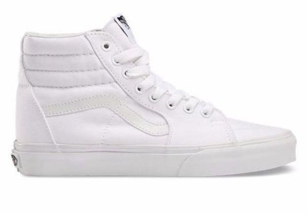 vans blanche damier