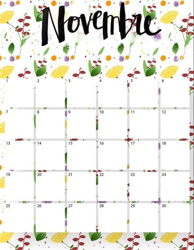 Calendrier Novembre Telechargez Gratuitement Votre Calendrier Du Mois De Novembre Elle