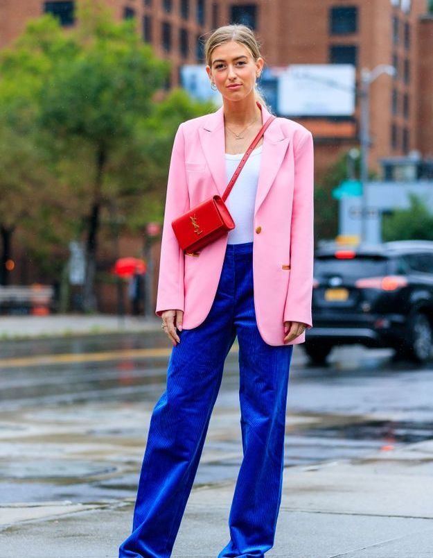 Un blazer rose