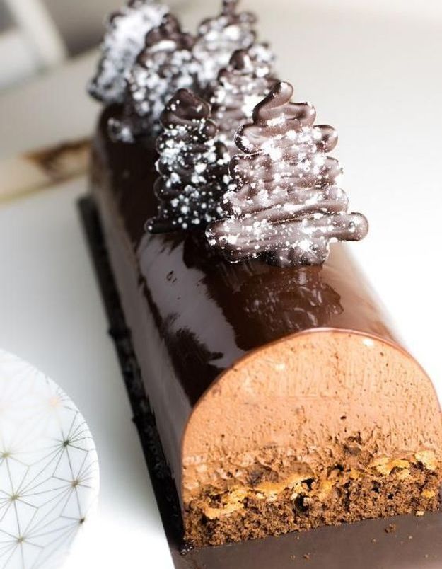 Décoration bûche de Noël chocolat Comment décorer sa bûche de Noël