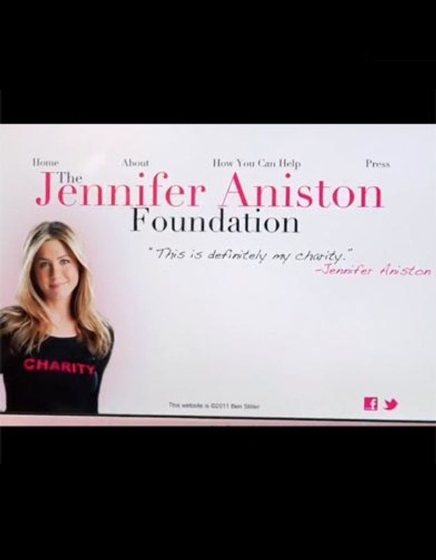 Ben Stiller et Jennifer Aniston font une blague caritative