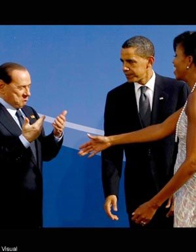 Silvio Berlusconi, humilié par Michelle Obama - Elle