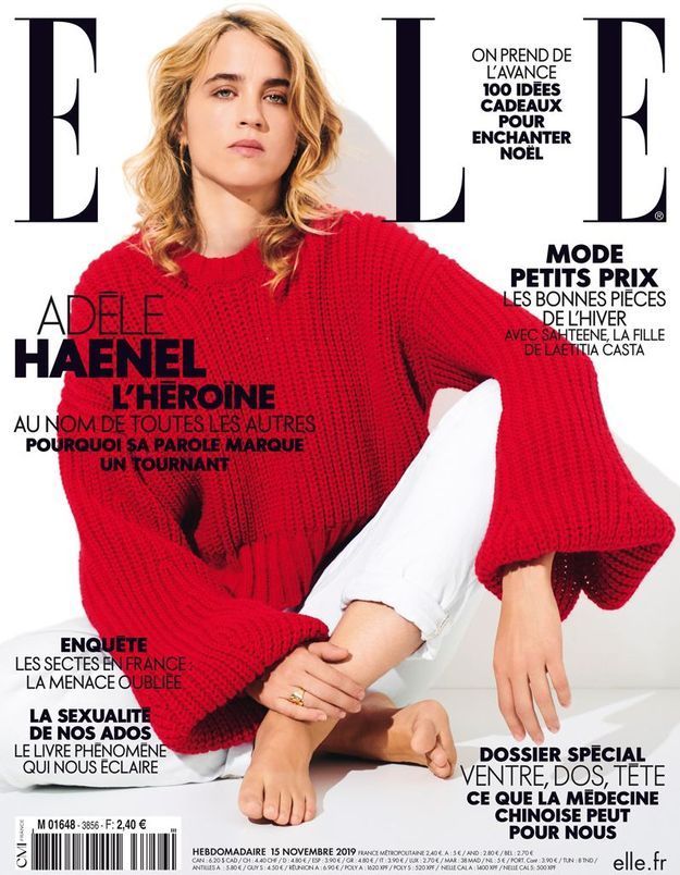 Adèle Haenel, l'héroïne, en couverture de ELLE cette semaine