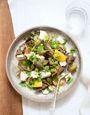 Artichauts rôtis à la feta, crème d’ail libanaise