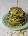 Pancakes à la pistache, matcha et chocolat