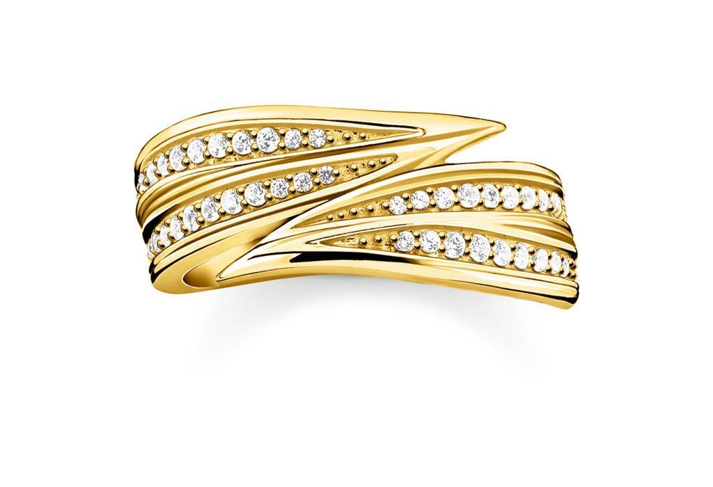 Bague feuilles doree Thomas Sabo - Voici les tendances bijoux de 2022