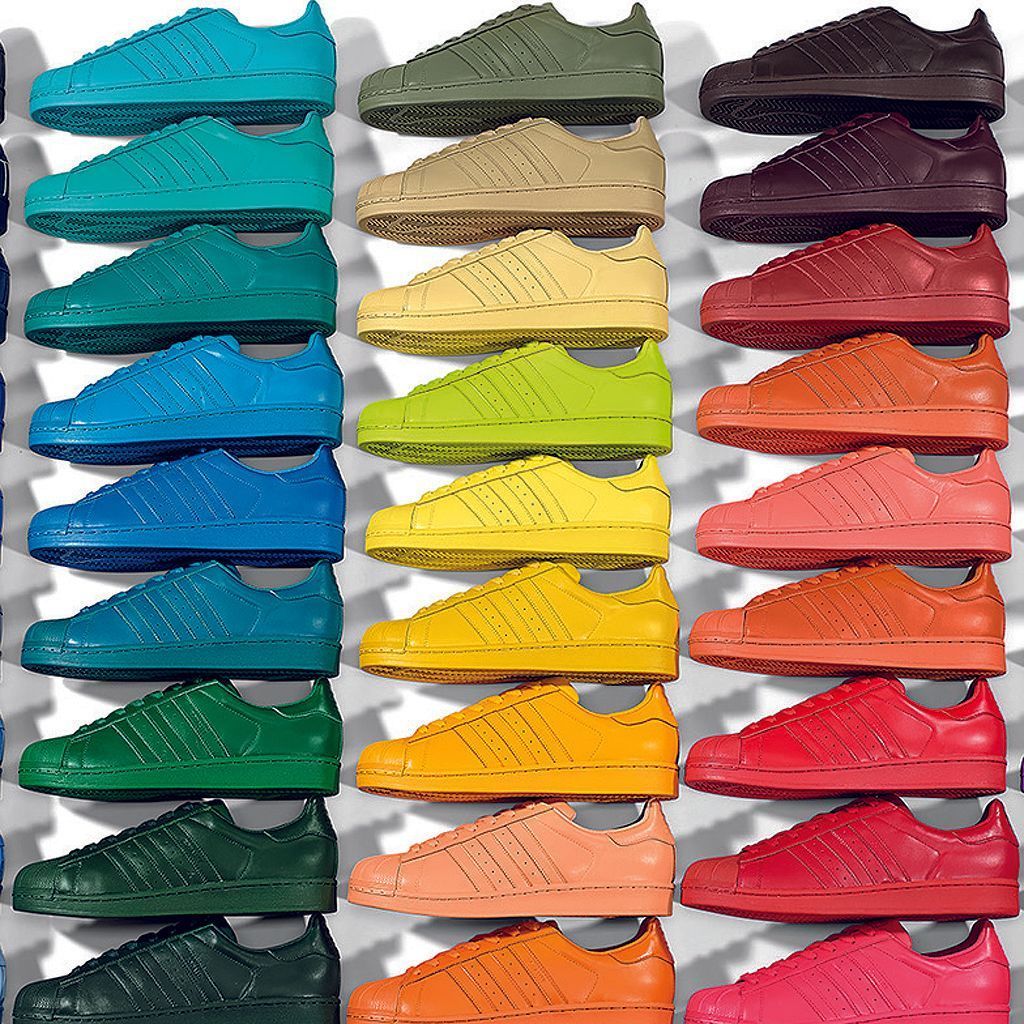 Adidas Pharrell Williams Superstar White Multiple colors Leather ref.79394  - Joli Closet