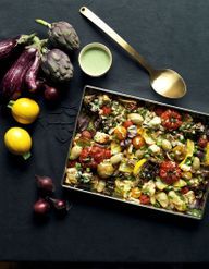Legumes et feta rotis