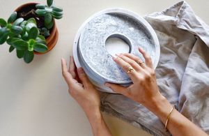 Fabriquer un dessous de plat en béton effet marbre avec I MAKE