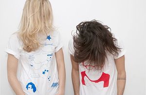 Alber Elbaz et Marc Jacobs sérigraphiés en T-shirt Blanc