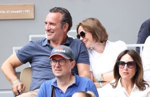 Jean Dujardin et Nathalie Péchalat, complices dans les tribunes de Roland-Garros
