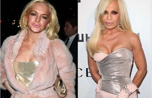 Lindsay Lohan, la copie conforme de Donatella Versace ?