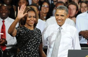 Le look du jour : Michelle Obama, toujours amoureuse du président