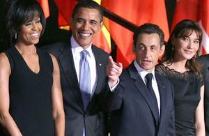 Les Sarkozy et les Obama : un dîner intime pour le 30 mars