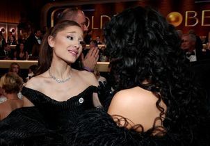 Ariana Grande, Mark Ruffalo... Pourquoi les célébrités portaient un pins « Be Good » aux Golden Globes 2026