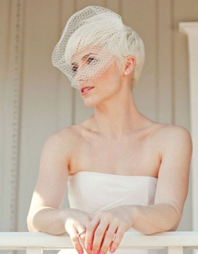 Coiffure De Mariee Coupe Courte Et Voilette Les Plus Jolies