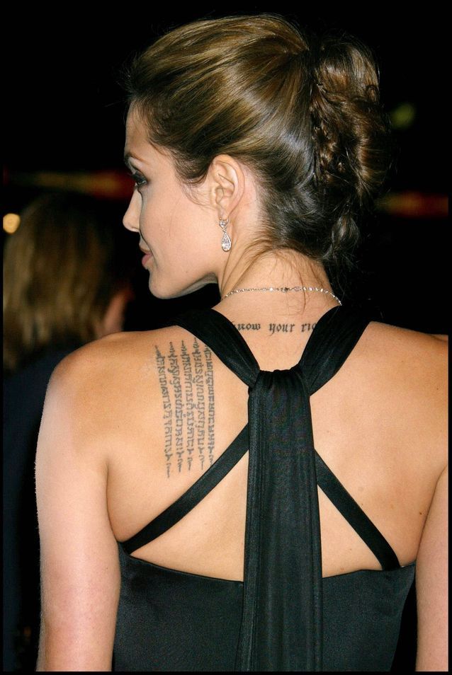 Angelina Jolie and her Khmer tattoo
