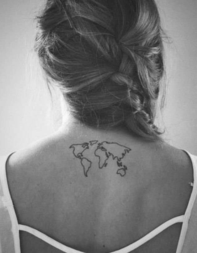 Idée Tatouage Une Mappemonde Dans La Nuque Les 40 Plus