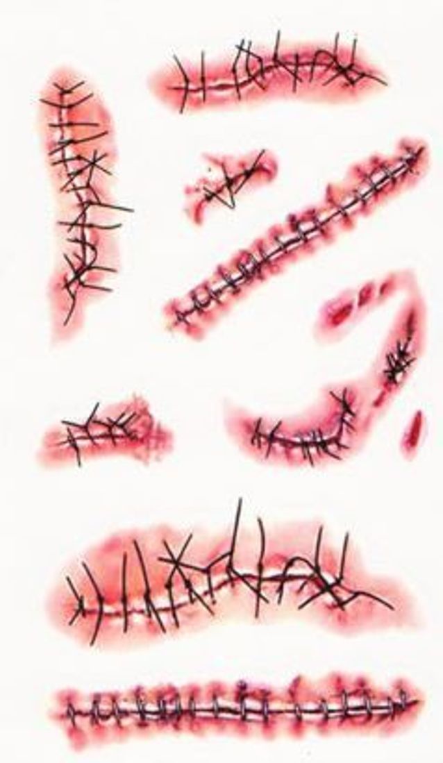 Corps - Tatouage,Tatouage De Cicatrices De Zombie D'halloween Avec