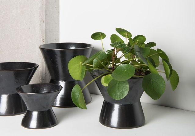 KOTARBAU® Pot de Fleurs 170 mm Cache-pot avec Pot Intérieur pour Culture de Plantes Anthracite 