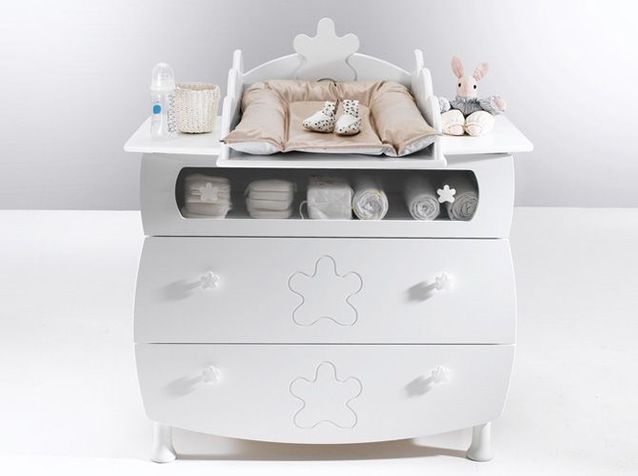 Table à langer / commode - Blanc Flexa pour chambre enfant - Les