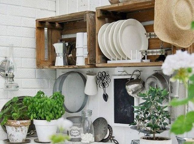 Pariez sur la déco récup en cuisine - Elle Décoration