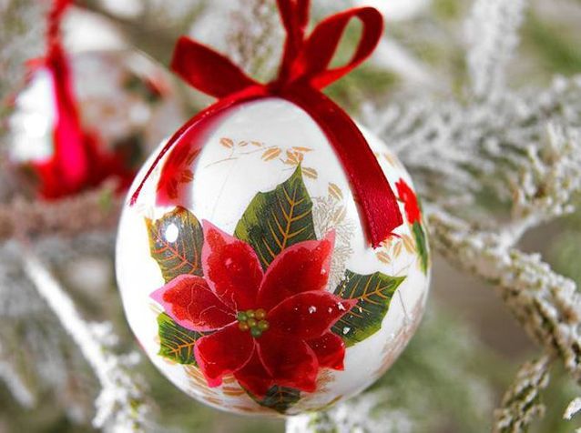 Victorien Traditionnel Style Tissu Arbre de Noël Boules de Noël Décorations 