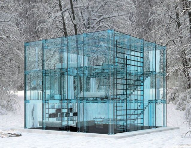 Une maison en verre minimaliste - Inspiración decorativa: 15 impresionantes casas de arquitectos de vidrio