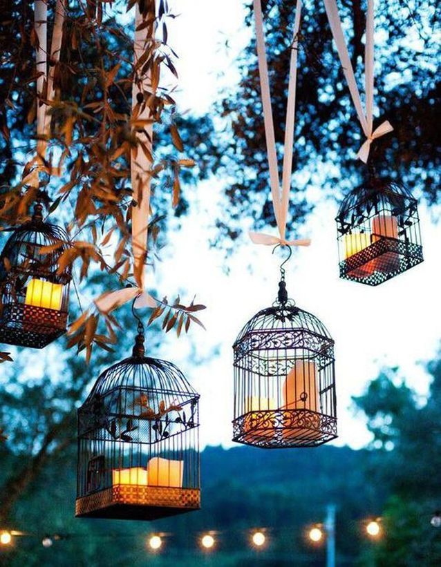 Détournez des cages à oiseaux en photophores