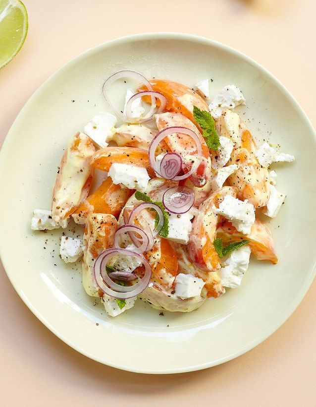Recette minceur rapide : salade abricots-feta