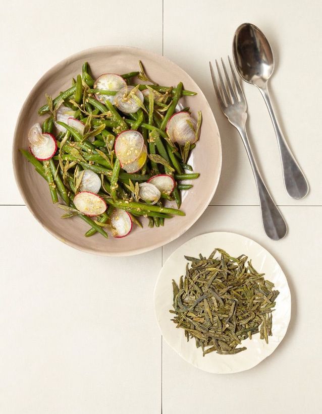 Recette minceur rapide : salade de haricots au thé vert