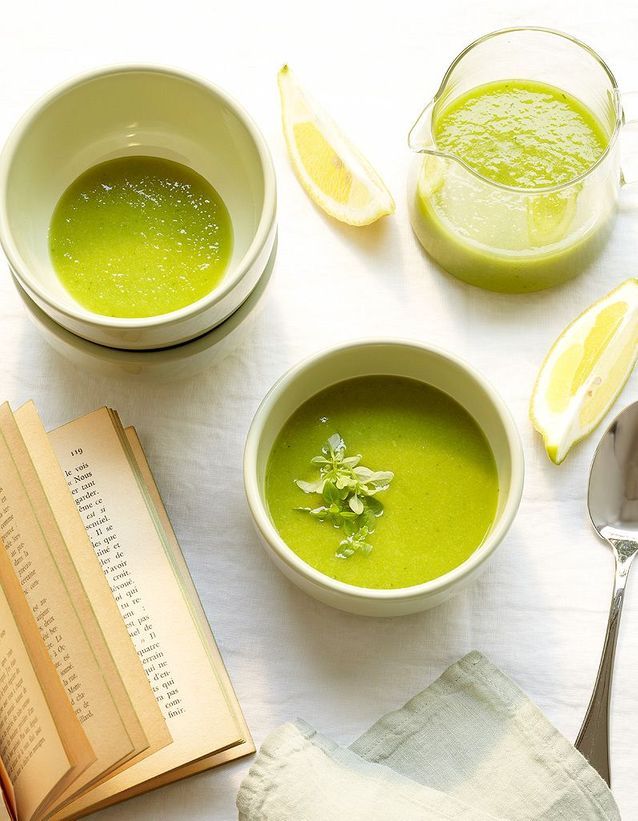 Recette minceur rapide : velouté glacé de tomates vertes