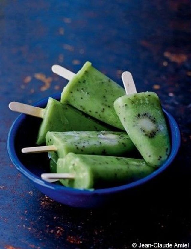 Recette minceur soir : esquimaux kiwi citron vert