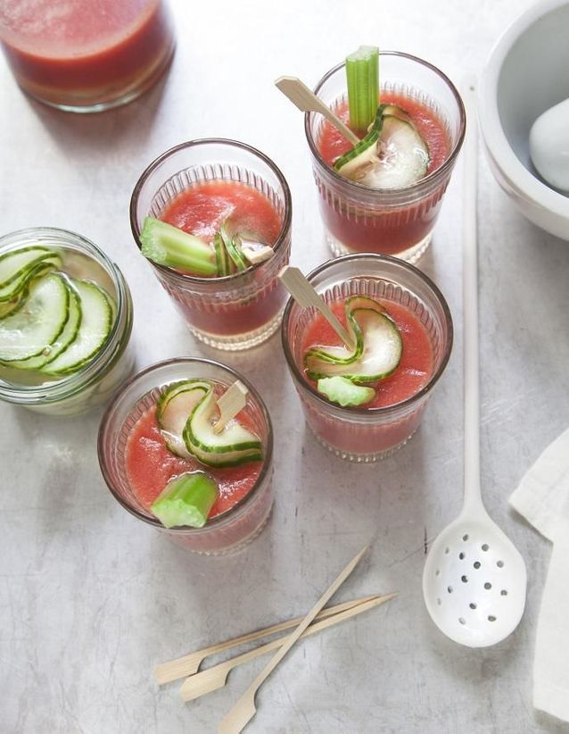 Cocktail ginger Mary pickles de concombre