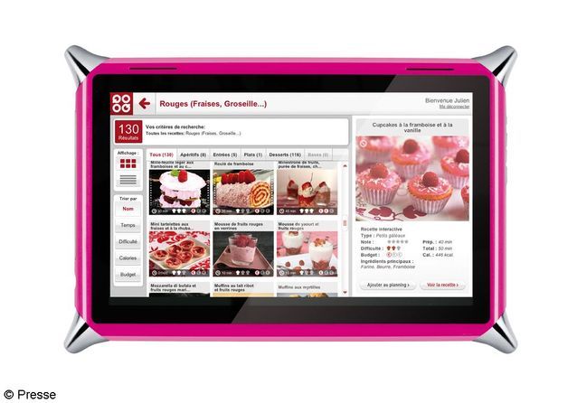 QOOQ Tablette Rose - Banc d'essai : je cuisine 2.0 - Elle à Table