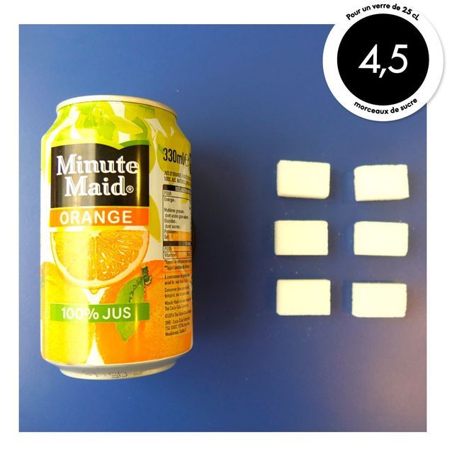 Un verre de jus d'orange = 7 morceaux de sucres