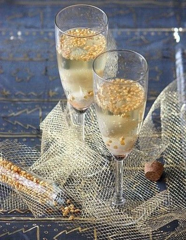 Cocktail champagne doré