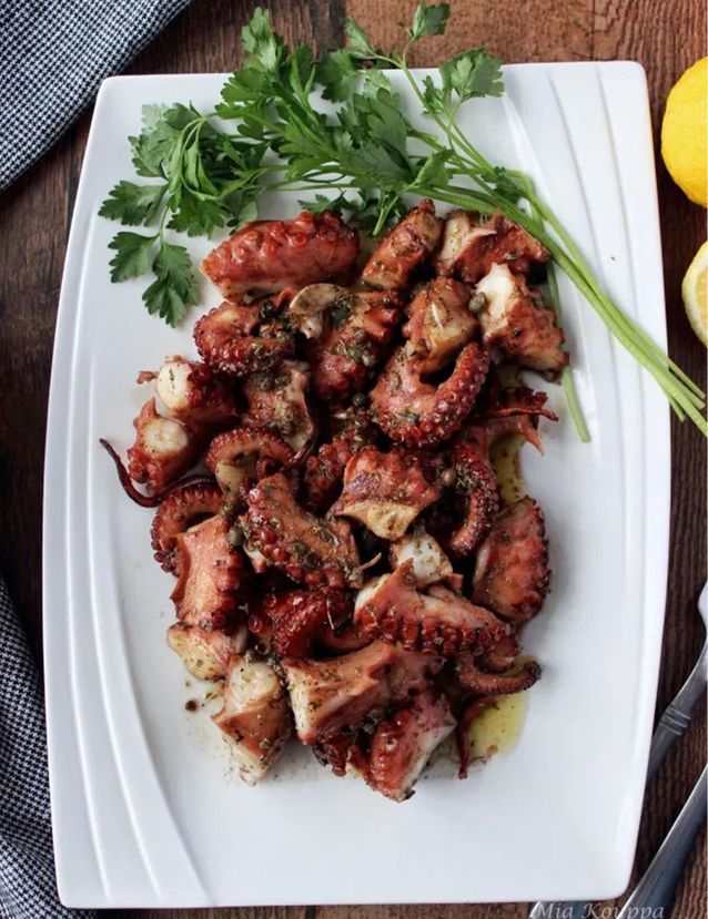 Poulpe grillé