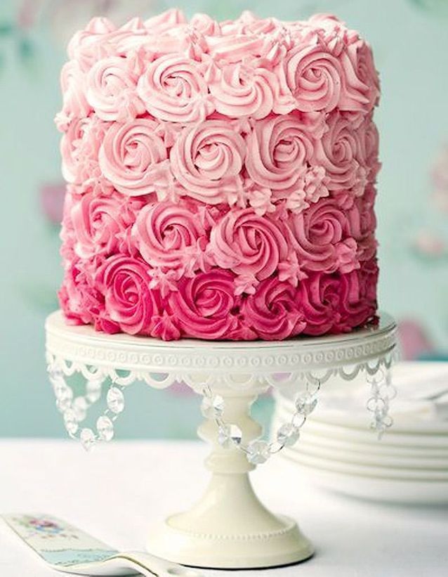Rose cake ombre