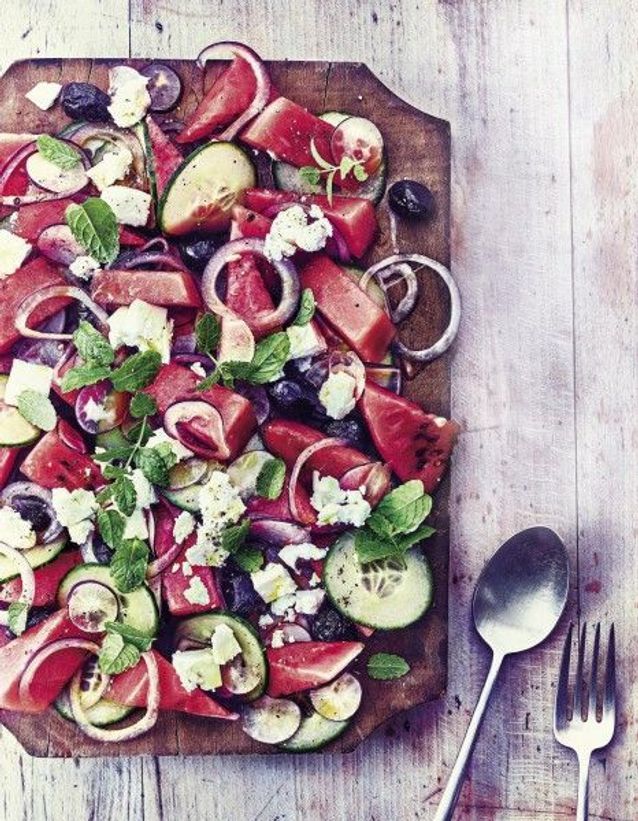 « Chopped salad » comme une salade grecque