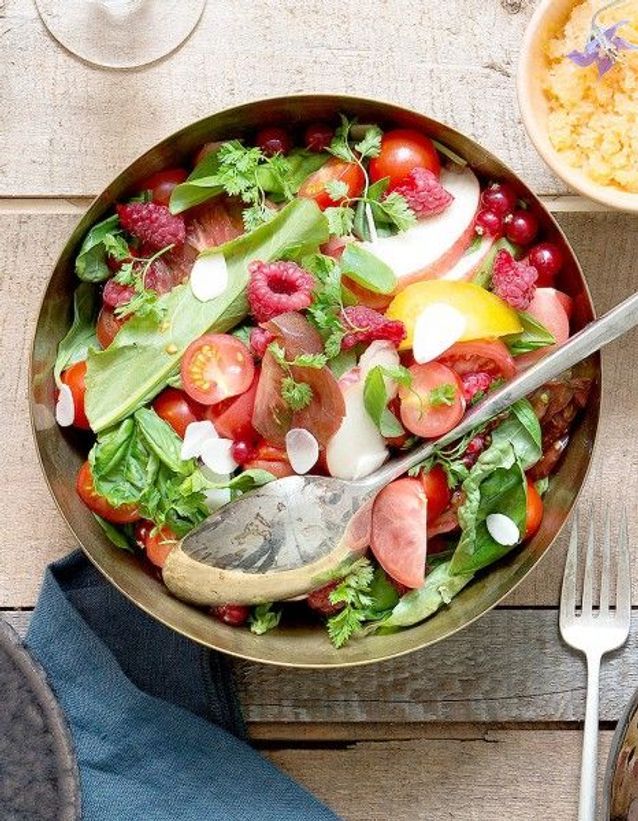 Salade de tomates et fruits