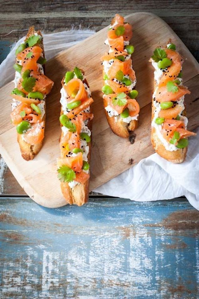 Tartine Salee Saumon Fume Feves Idees De Tartines Aux Petits