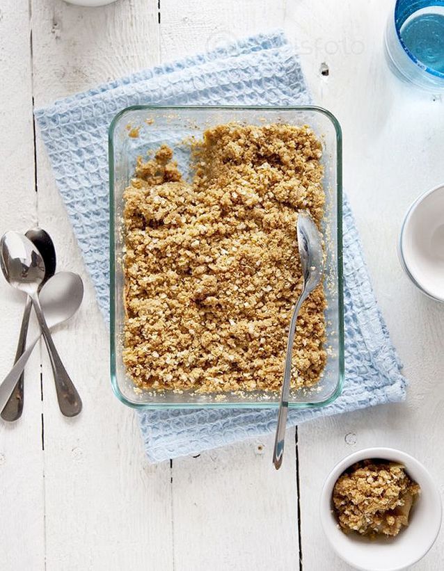 Crumble ananas mangue sans gluten
