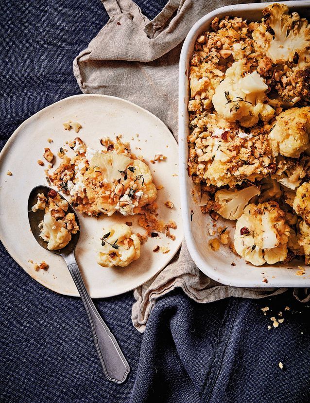 Kruszonka z kalafiora i świeżego sera koziego