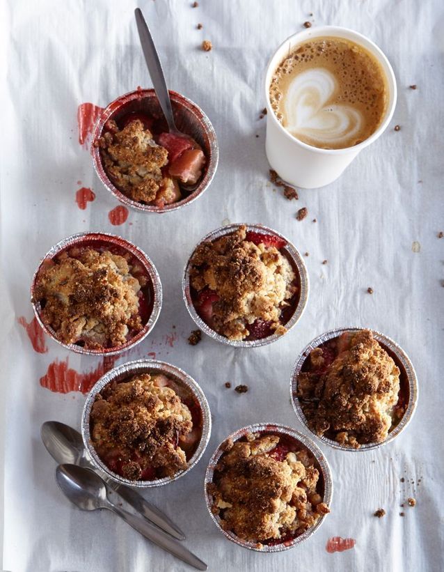 Crumble fraise-rhubarbe sans gluten