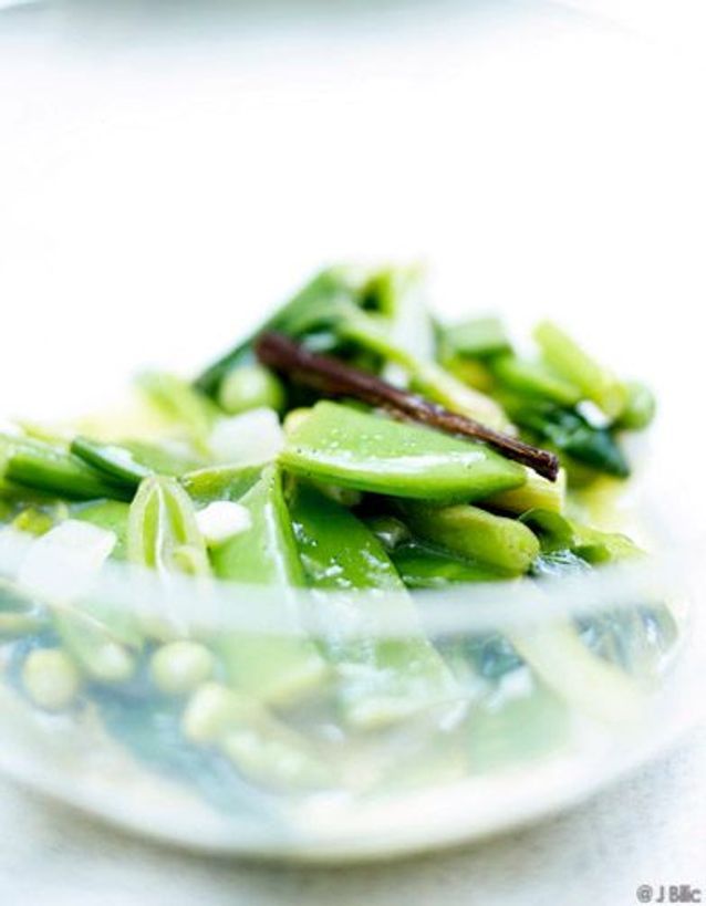Légumes verts au beurre de vanille