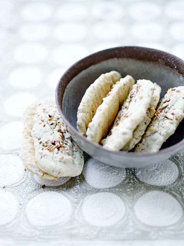 Petits pains sans gluten, chèvre et bresaola