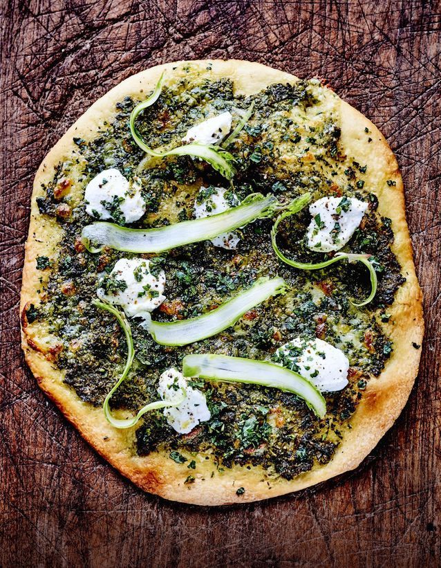 Pizza verde au pesto